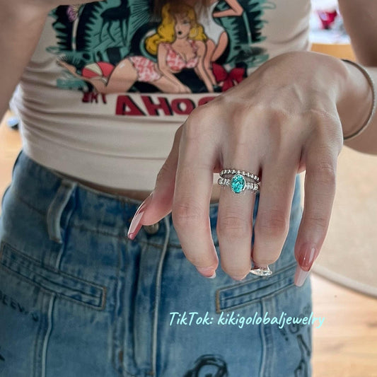 s925 sterling silver sapphire ring