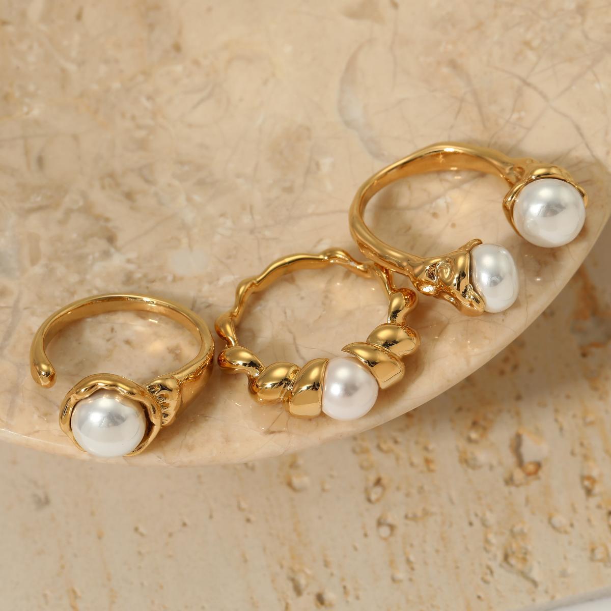 Stainless Steel Pearl Ring