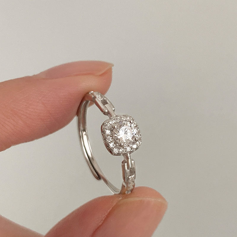 925 sterling silver small sugar cube ring