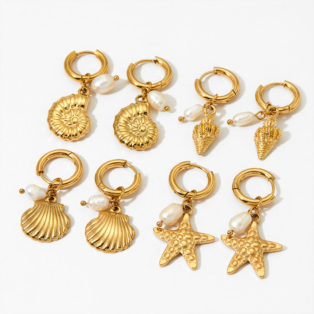 Stainless Steel Ocean Series Earrings