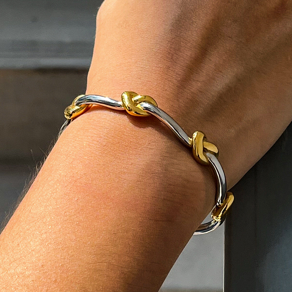 Titanium steel rope knot bracelet does not fade