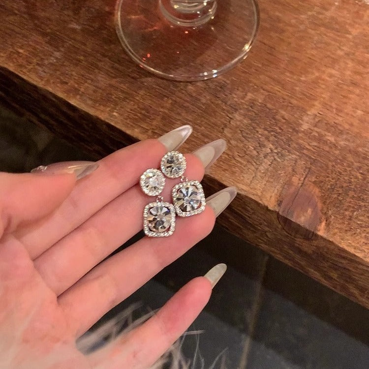 Square Diamond Earrings