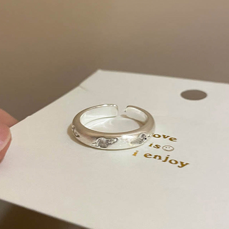 S925 silver eight-pointed star ring