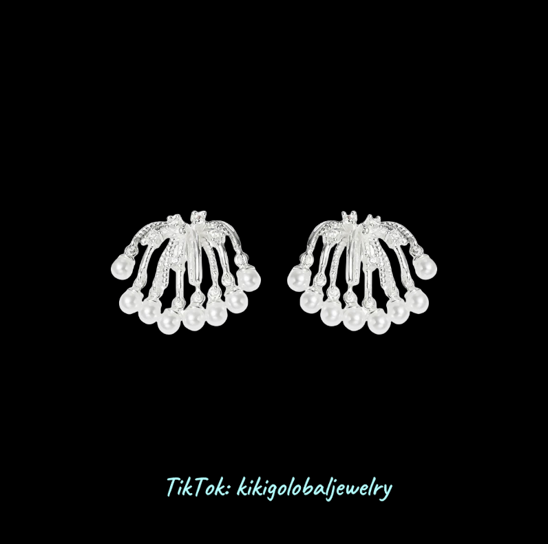 Tassel pearl earrings