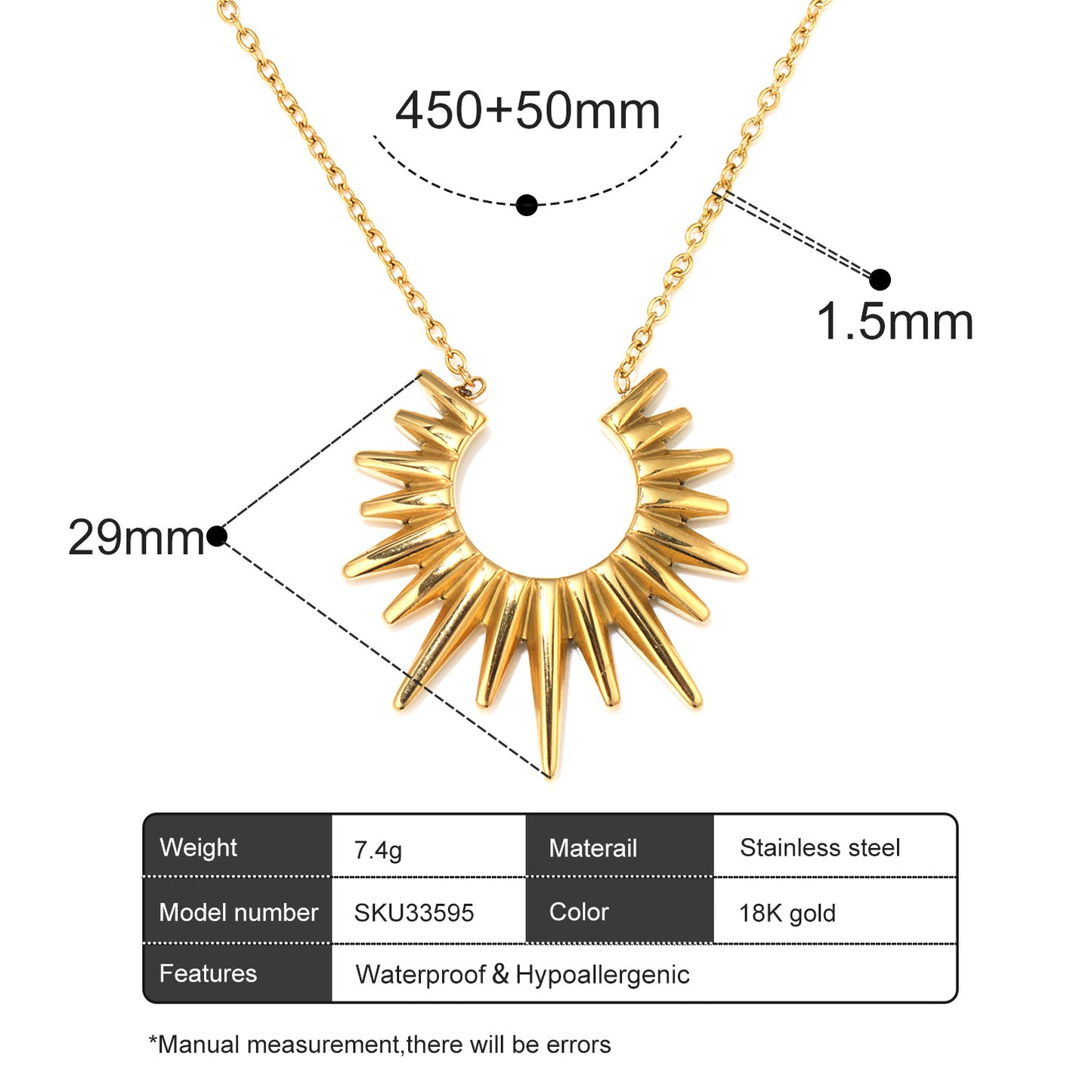 Stainless Steel Starry Sky Series Necklace