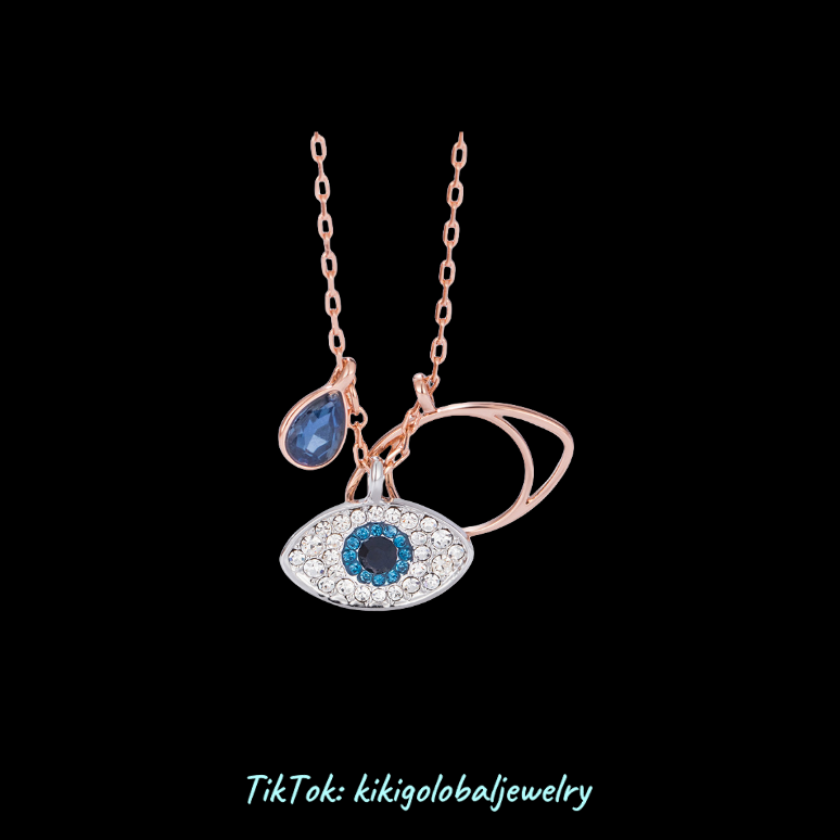 High version! Swarovski evil eye necklace