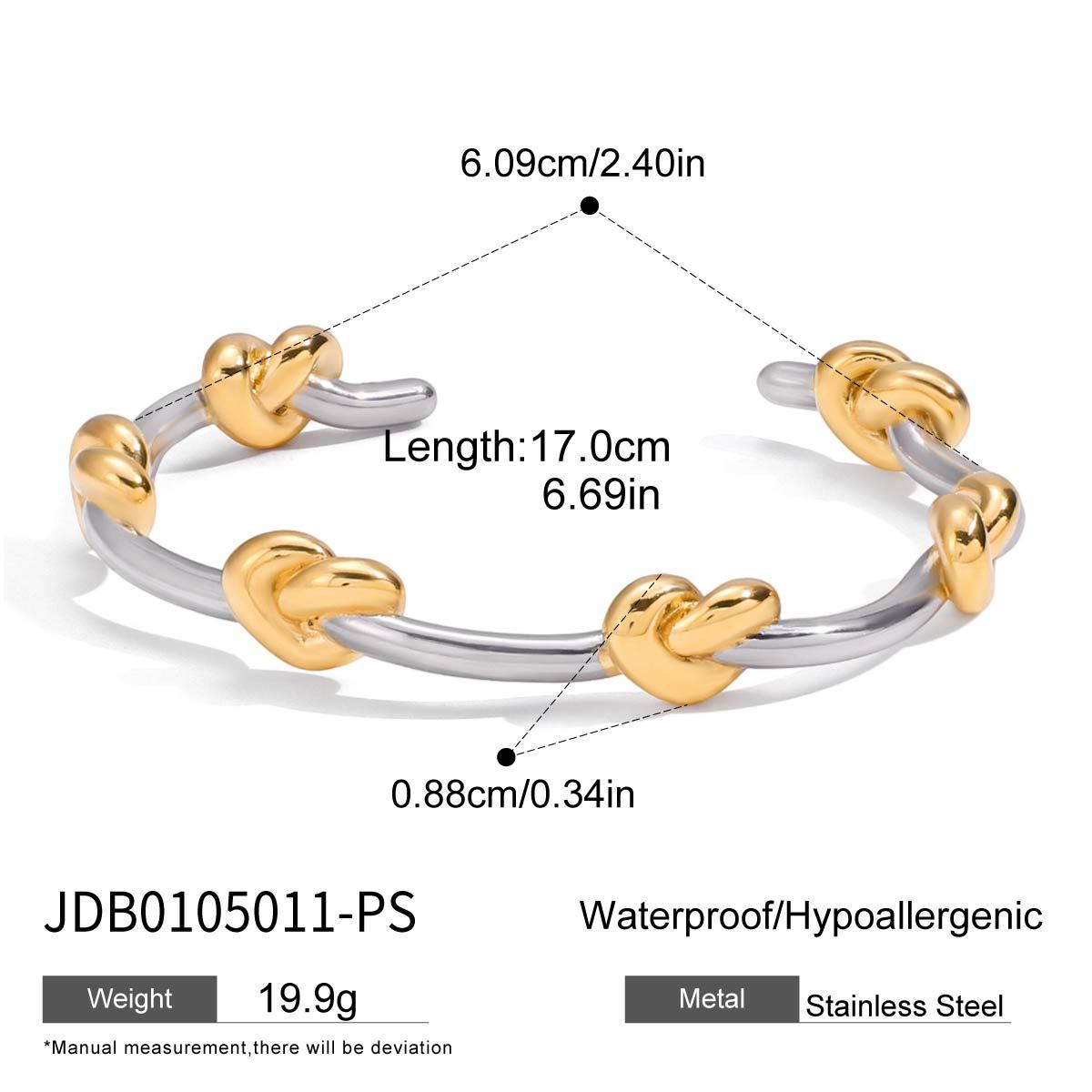 Titanium steel rope knot bracelet does not fade