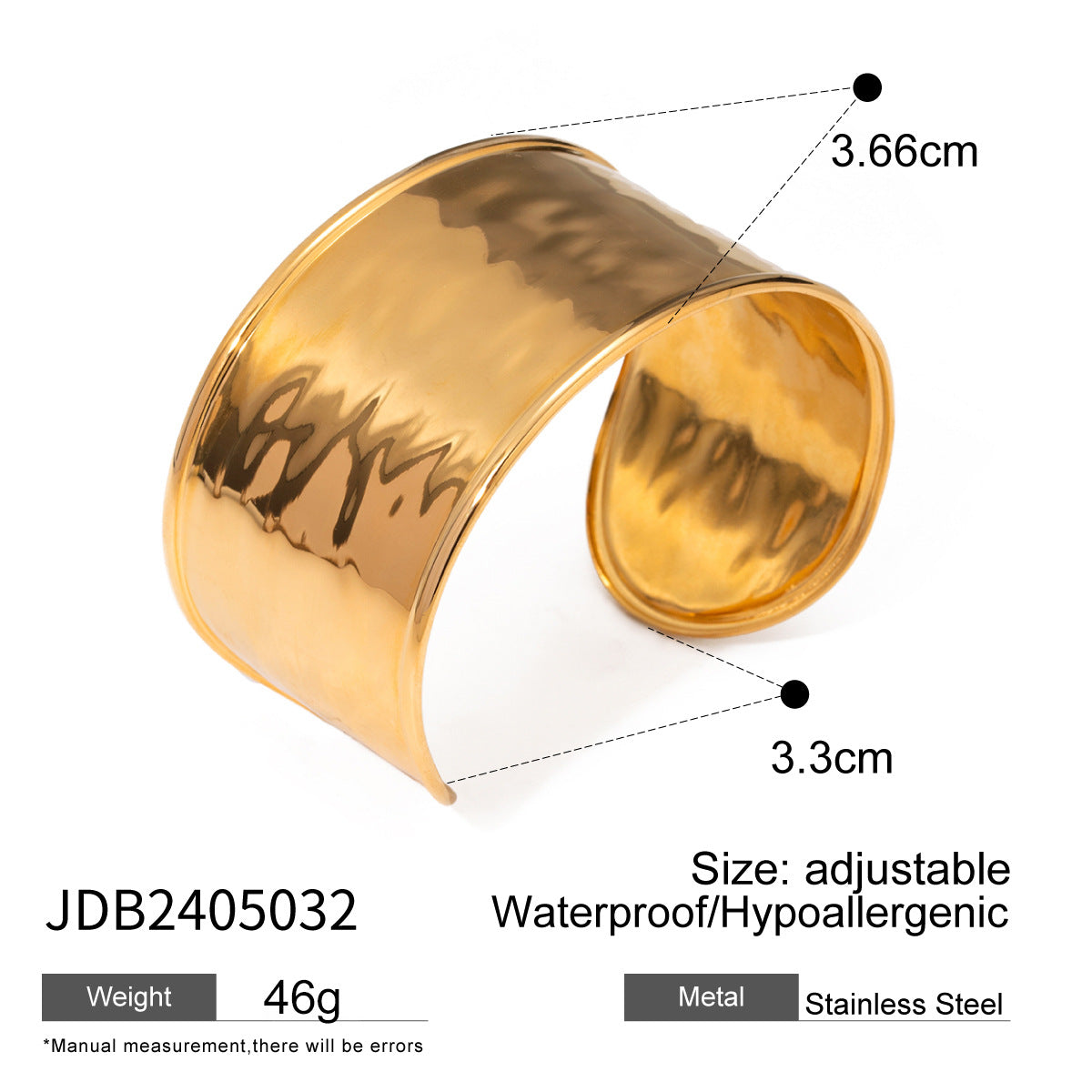 18K gold stainless steel irregular bracelet