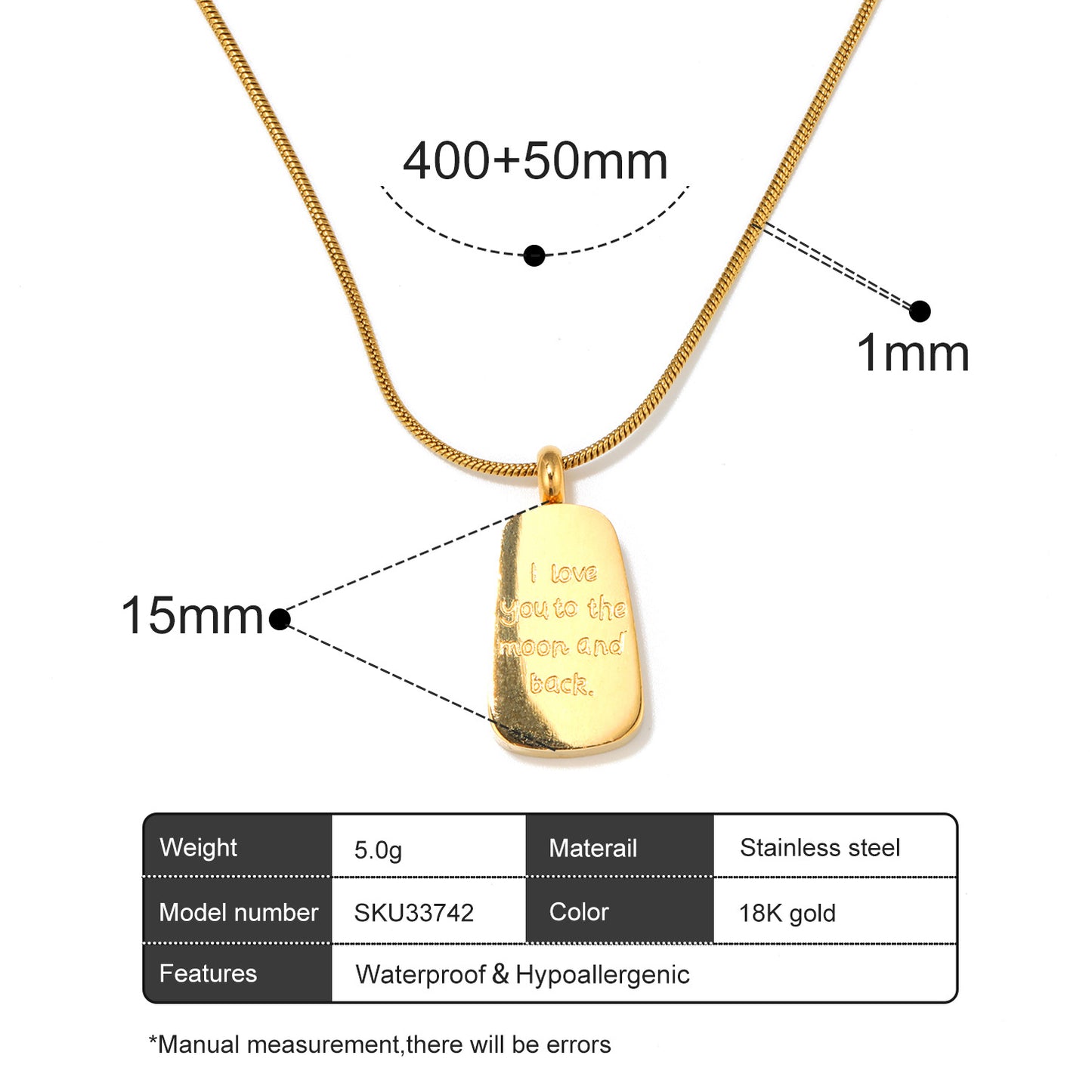 Stainless Steel Starry Sky Series Necklace