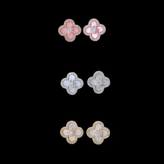 Four-leaf clover earrings (different colors)