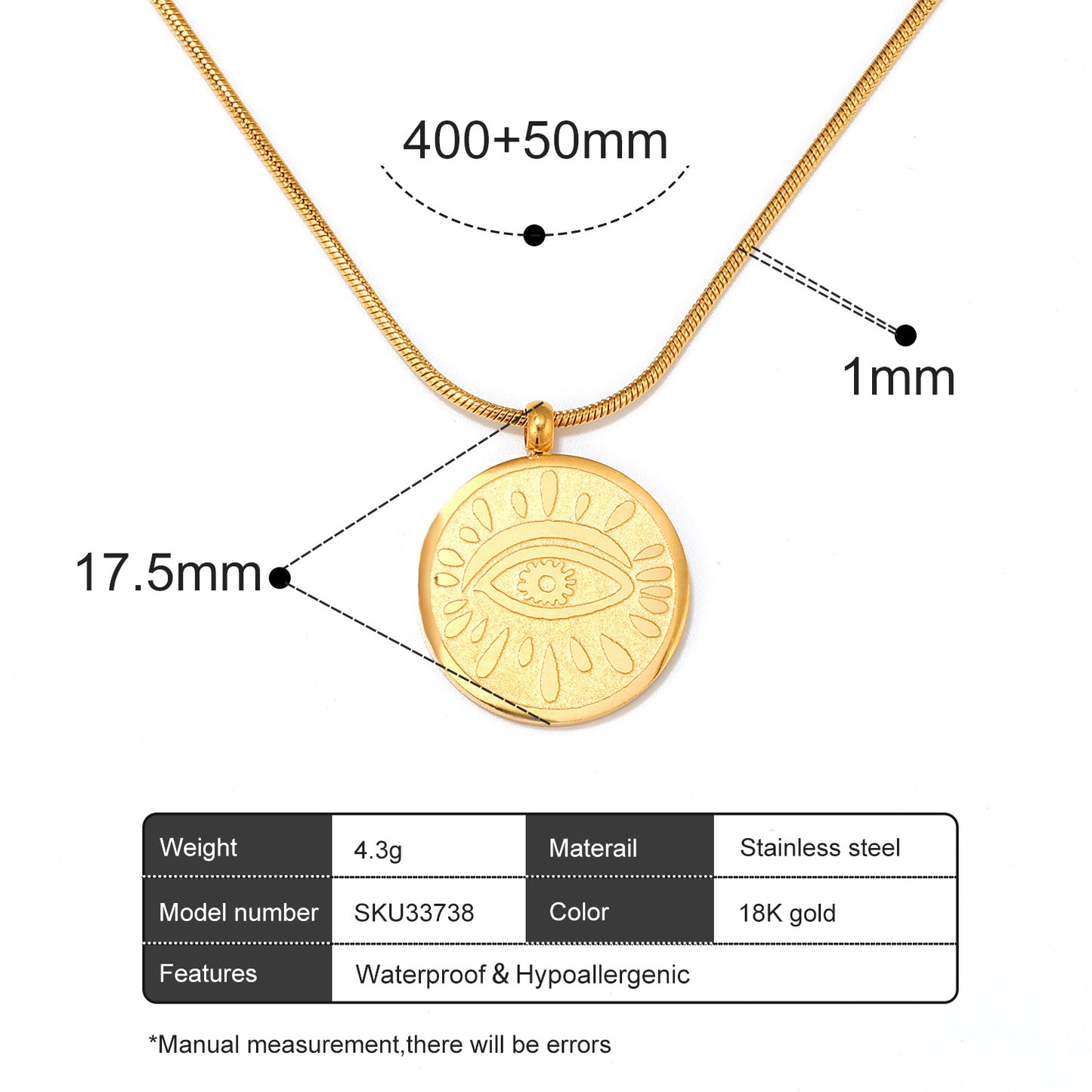 Stainless Steel Starry Sky Series Necklace