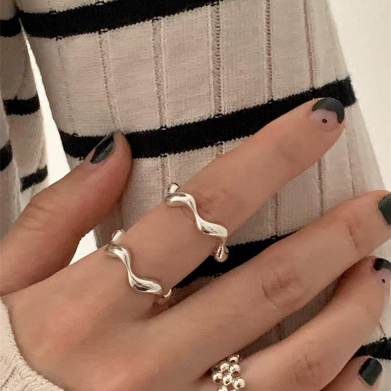 925 sterling silver wave ring