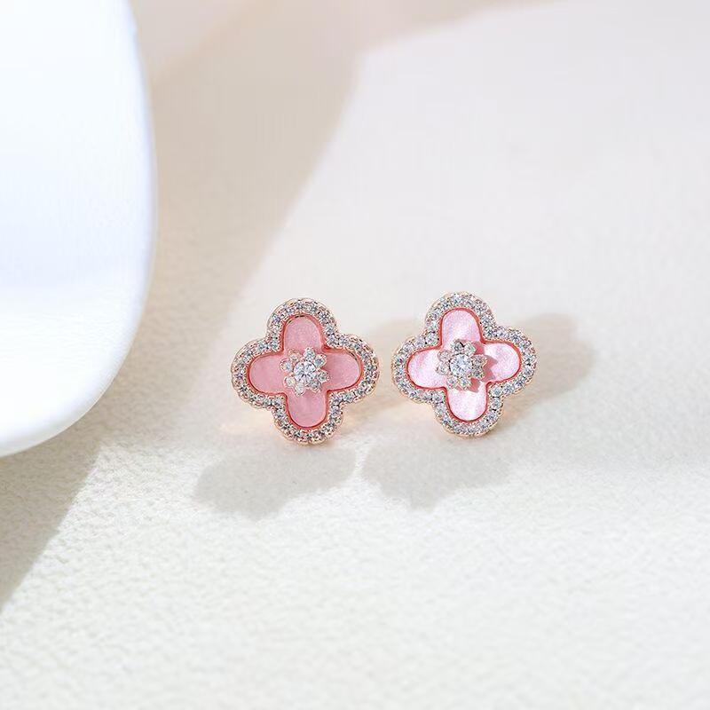 Four-leaf clover earrings (different colors)