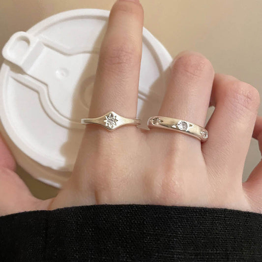 S925 silver eight-pointed star ring
