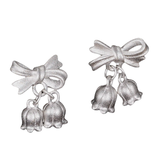 S925 Lily of the Valley Bowknot Earrings