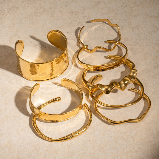 18K gold stainless steel irregular bracelet