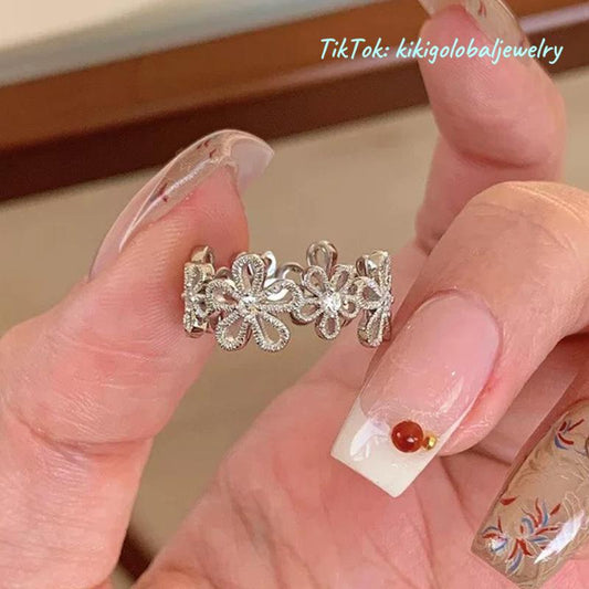 S925 Silver Lace Garland Ring