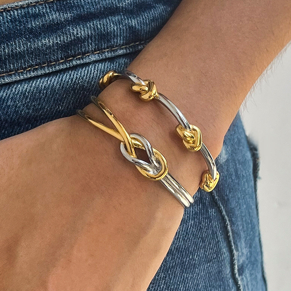 Titanium steel rope knot bracelet does not fade