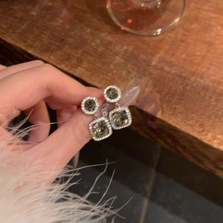 Square Diamond Earrings