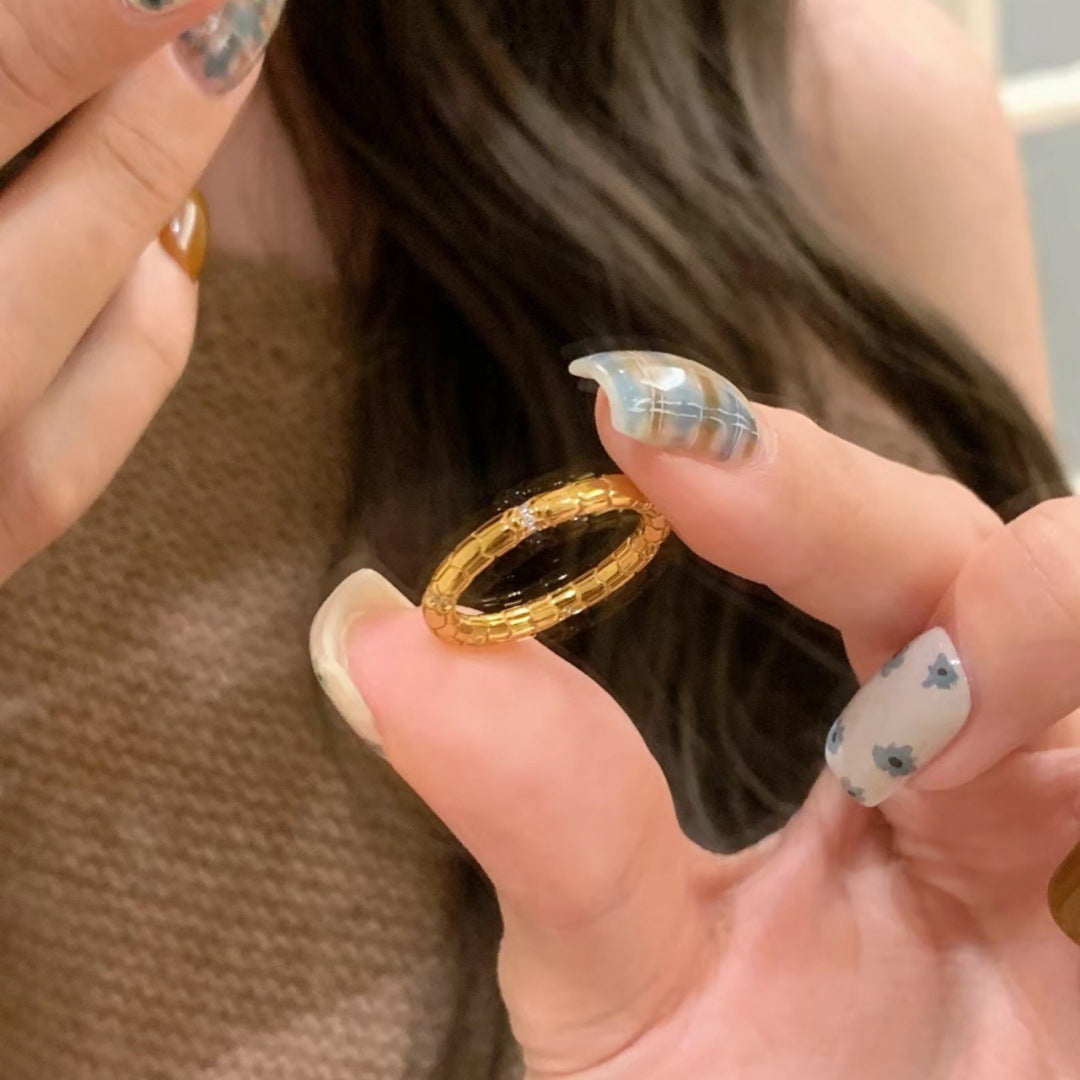 Gold snake ring
