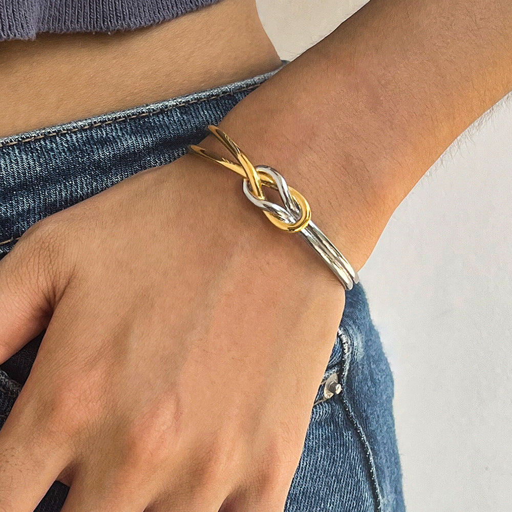 Titanium steel rope knot bracelet does not fade