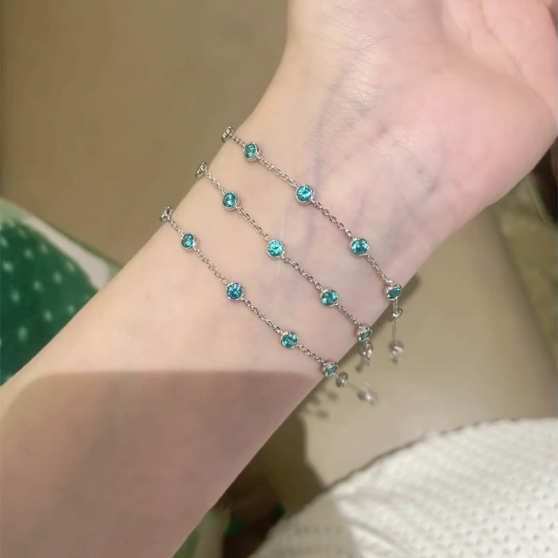 S925 silver Para color bubble bracelet