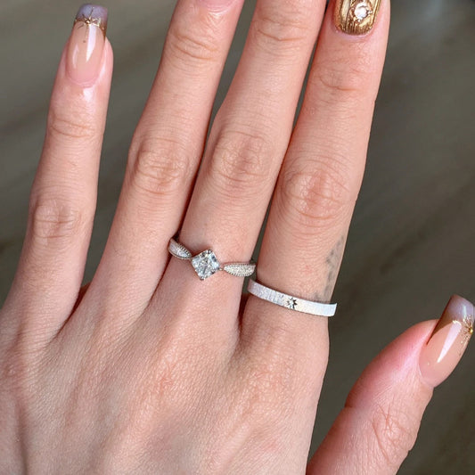 Square Diamond Star Ring