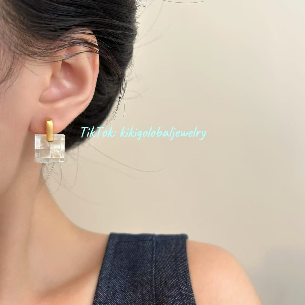 s925 silver needle shell and butterfly shell earrings