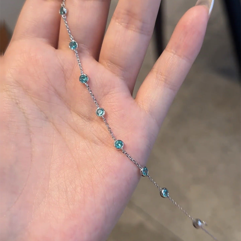 S925 silver Para color bubble bracelet