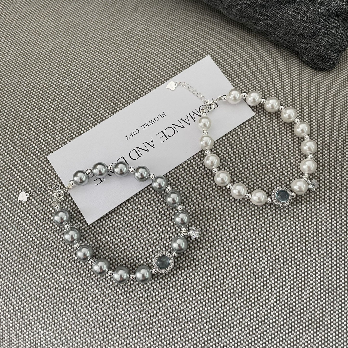 S925 sterling silver aquamarine pearl bracelet