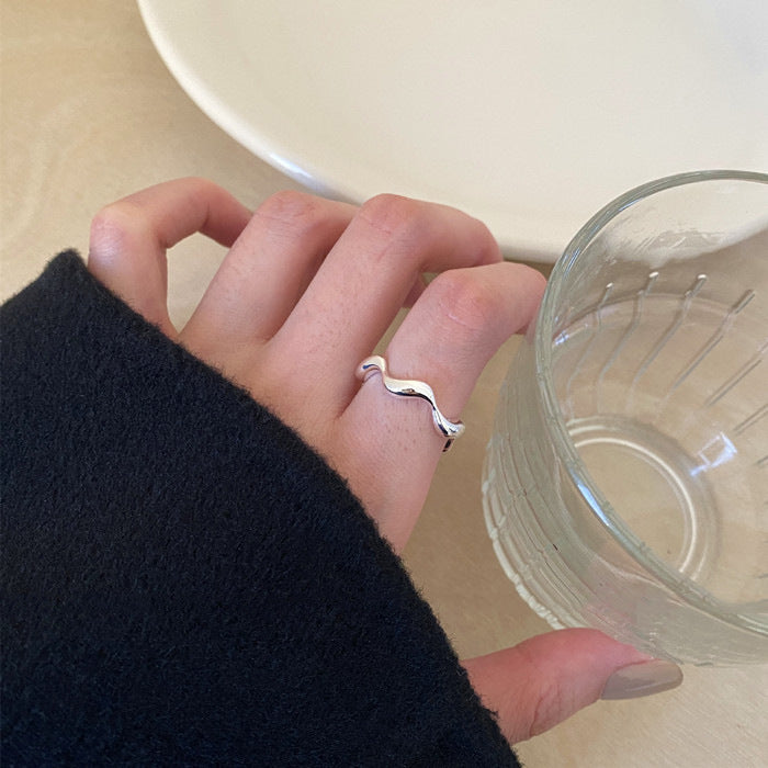 925 sterling silver wave ring