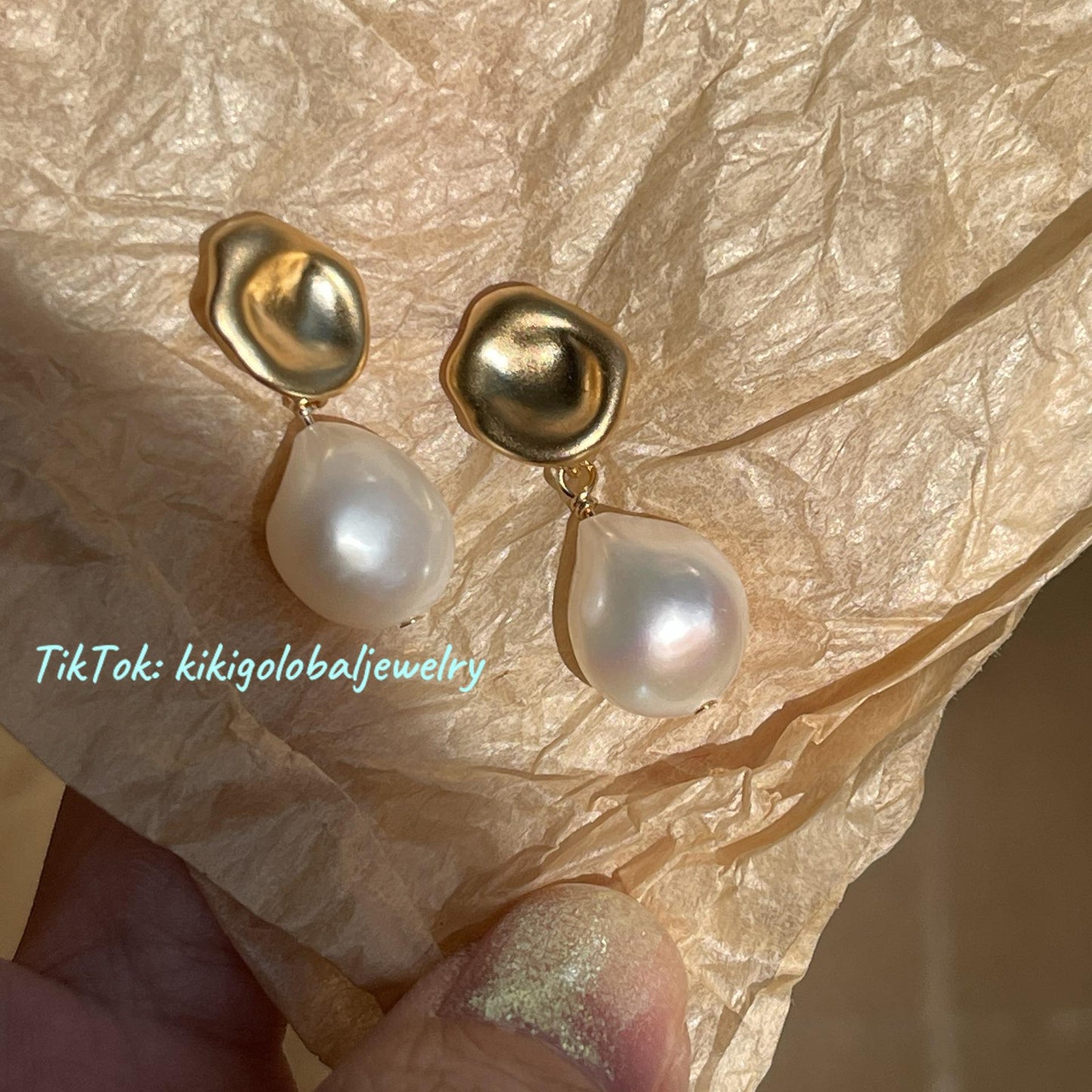 Irregular Baroque Pearl Earrings