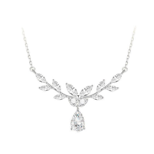 Super shiny! S999 sterling silver butterfly necklace
