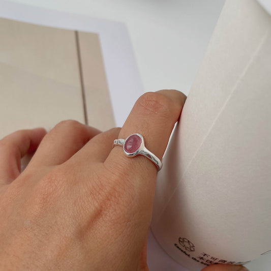 925 sterling silver oval ring