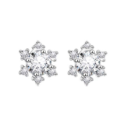 Christmas Special ~ S999 Sterling Silver Snowflake Earrings