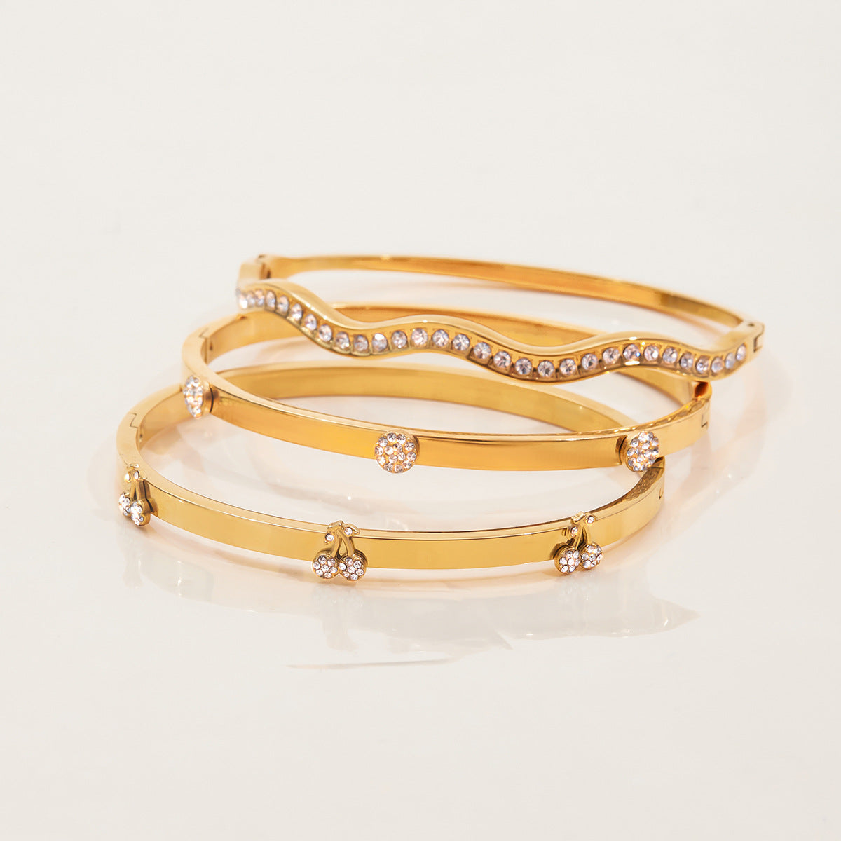 18K gold stainless steel special wave bracelet