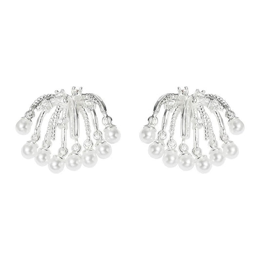 Tassel pearl earrings