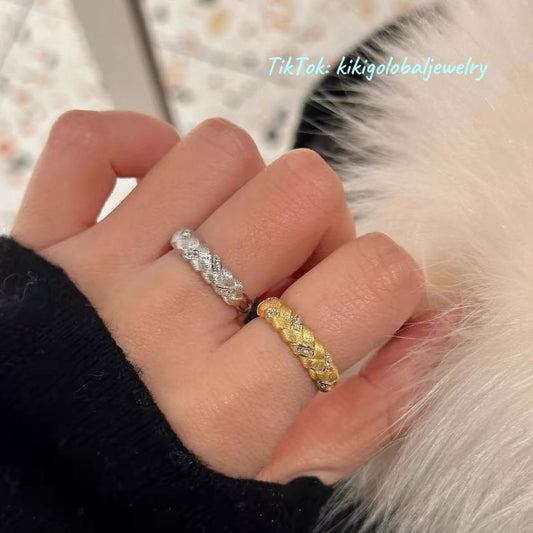 Brushed Braided Ring