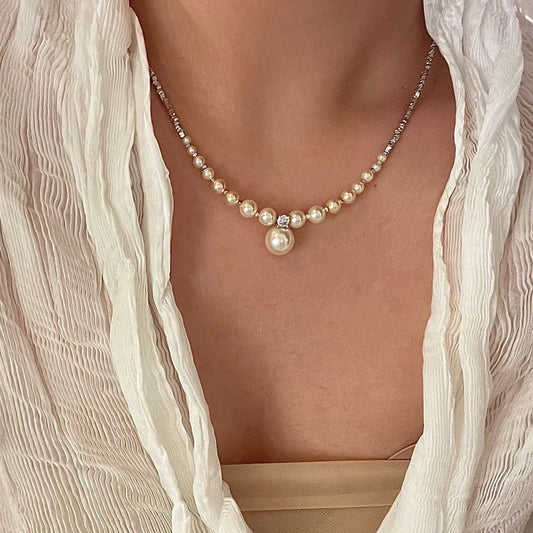 Swarovski round pearl necklace