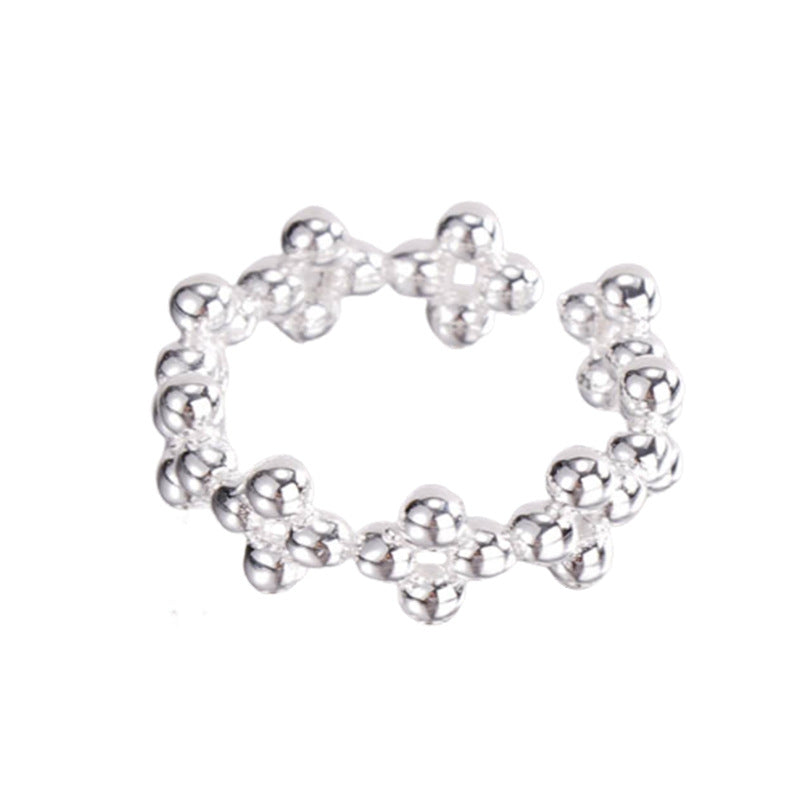 S925 sterling silver round bead ring
