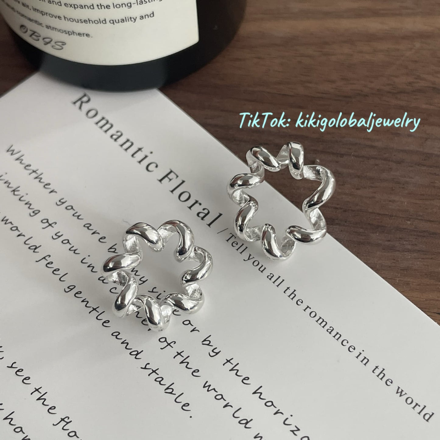 S92 sterling silver twist earrings