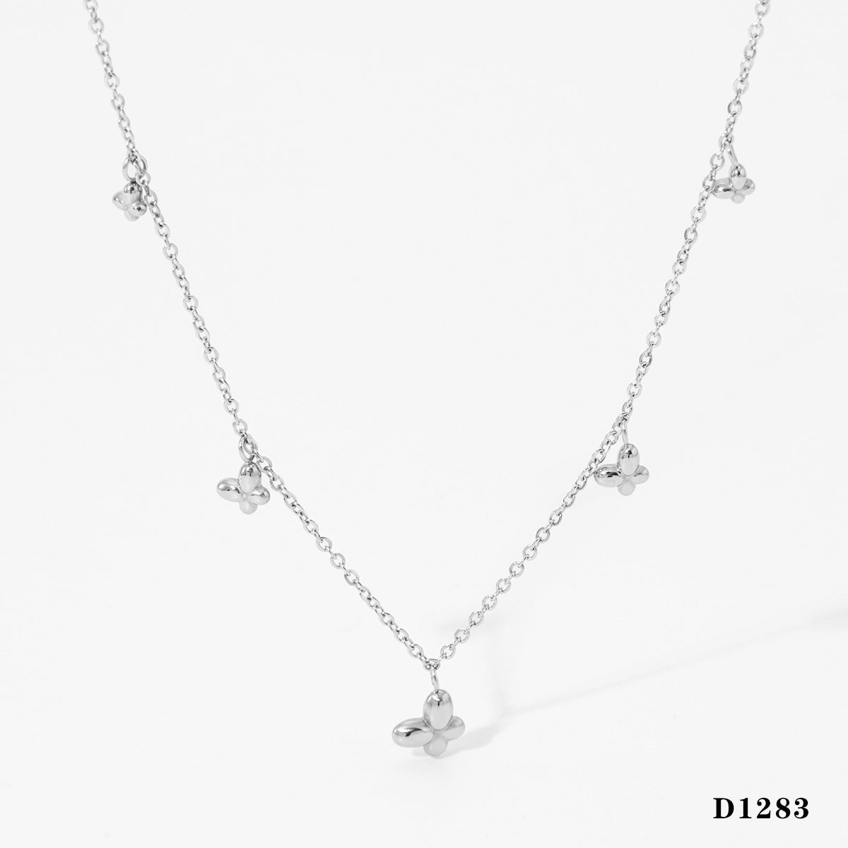 Stainless Steel Butterfly Pendant Necklace