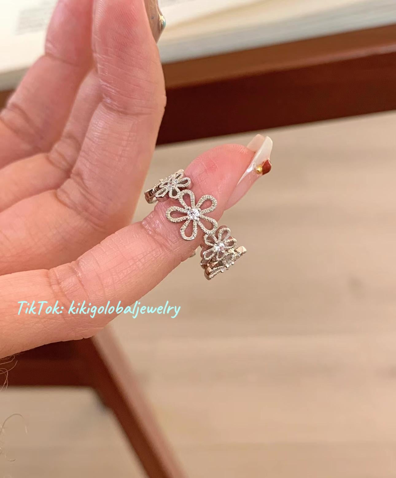 S925 Silver Lace Garland Ring