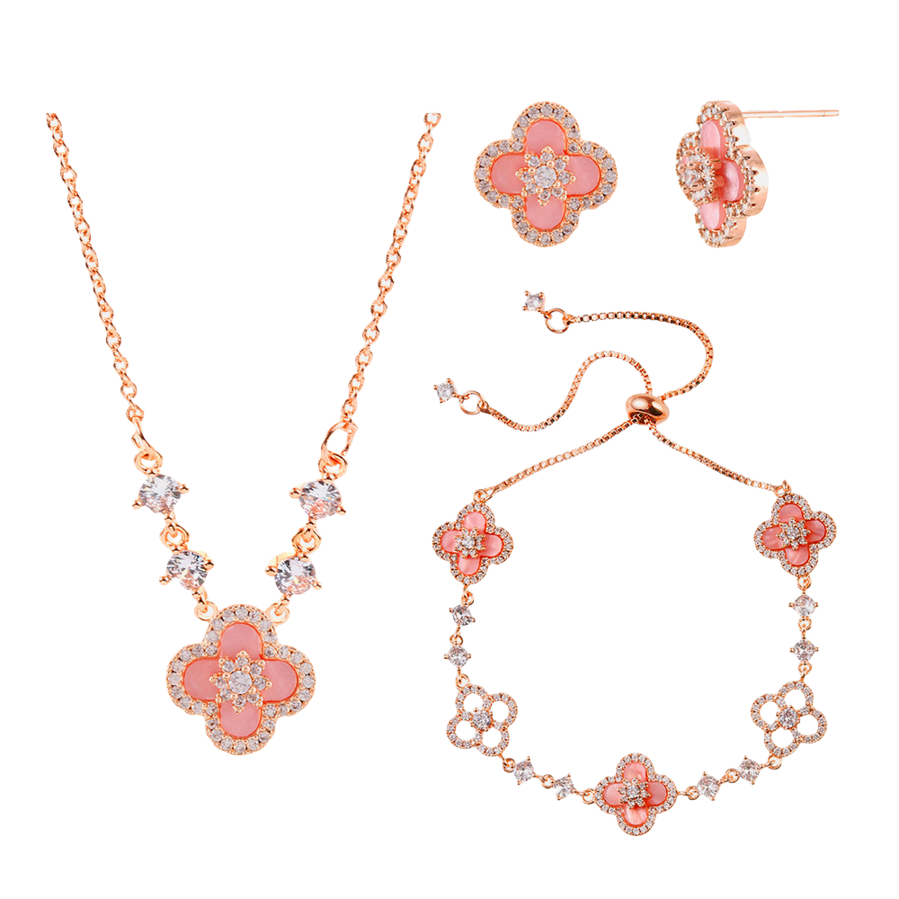 HOT! Four-leaf clover jewelry pinky set!