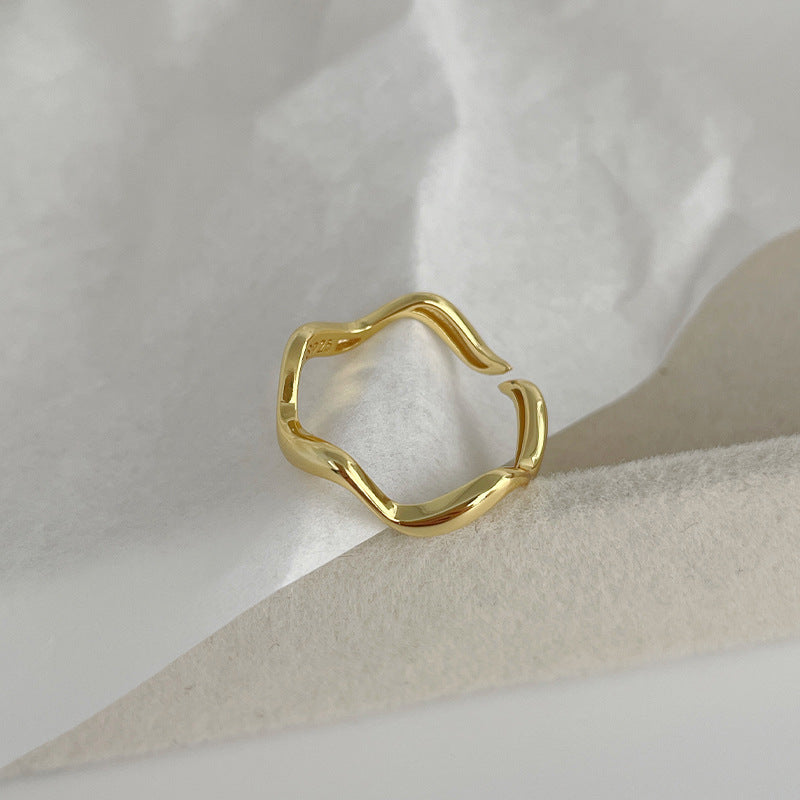 925 sterling silver wave ring