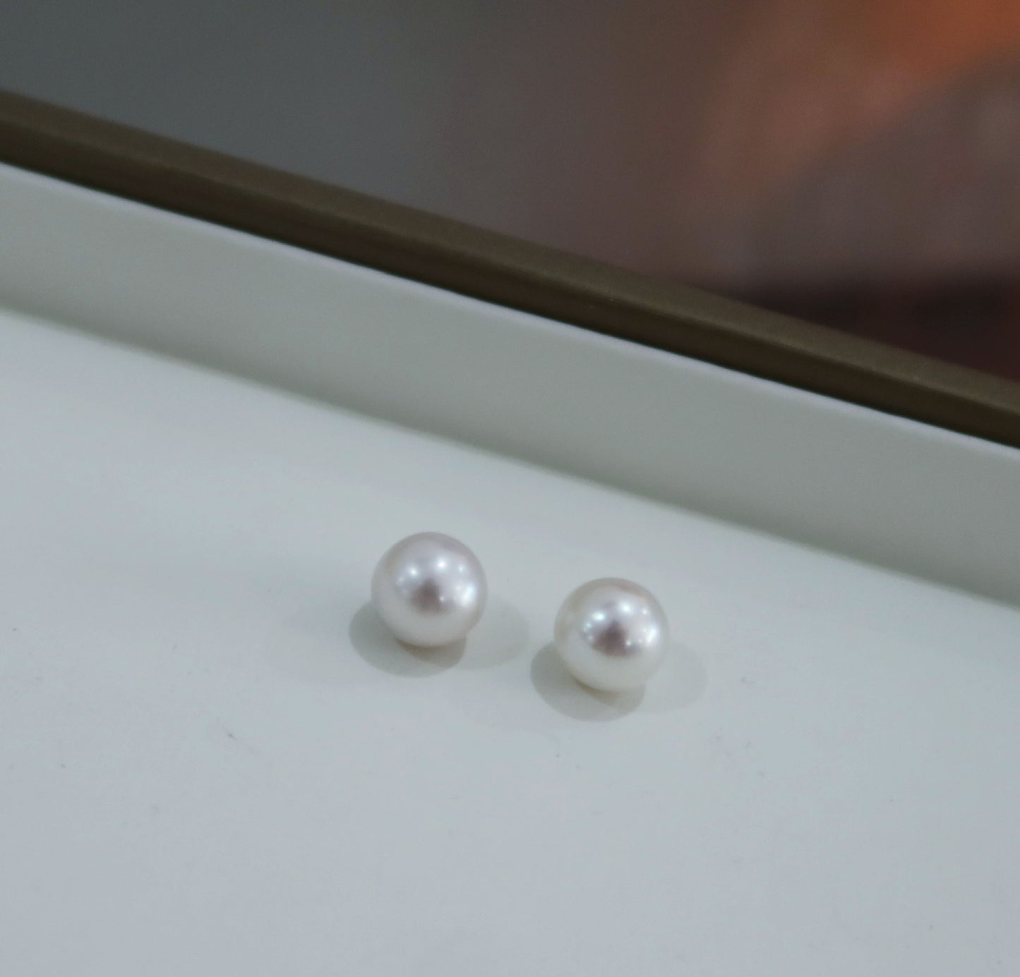 S925 Australian White Crystal Pearl Earrings