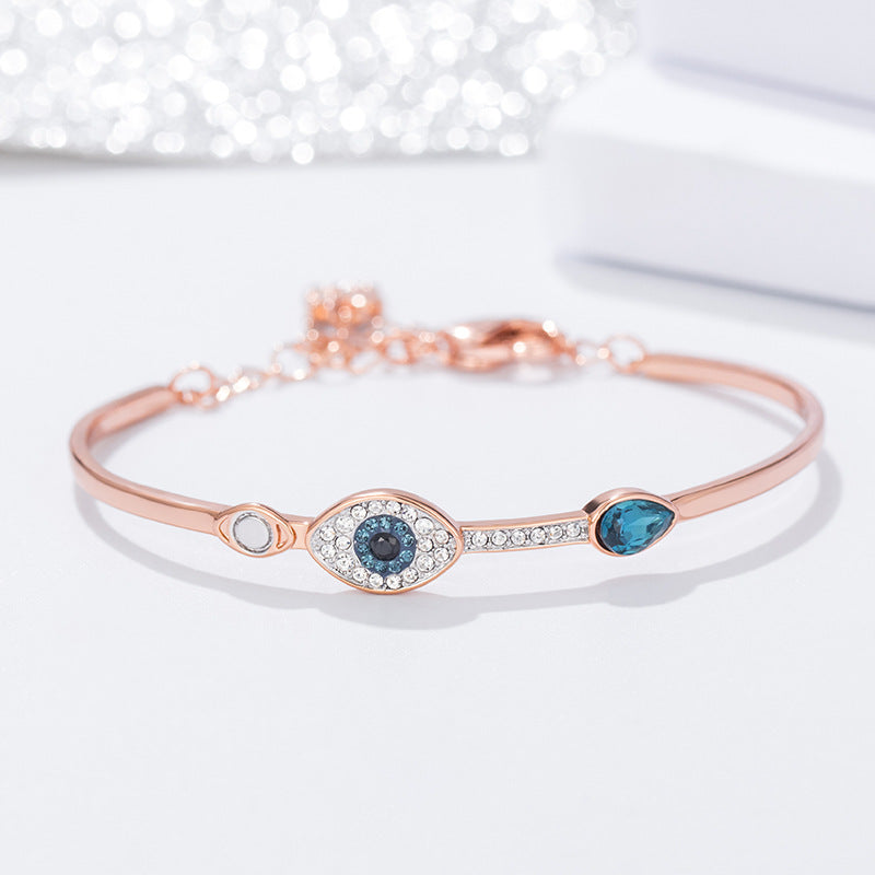 High version! Swarovski evil eye bracelet