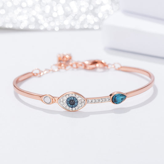High version! Swarovski evil eye bracelet