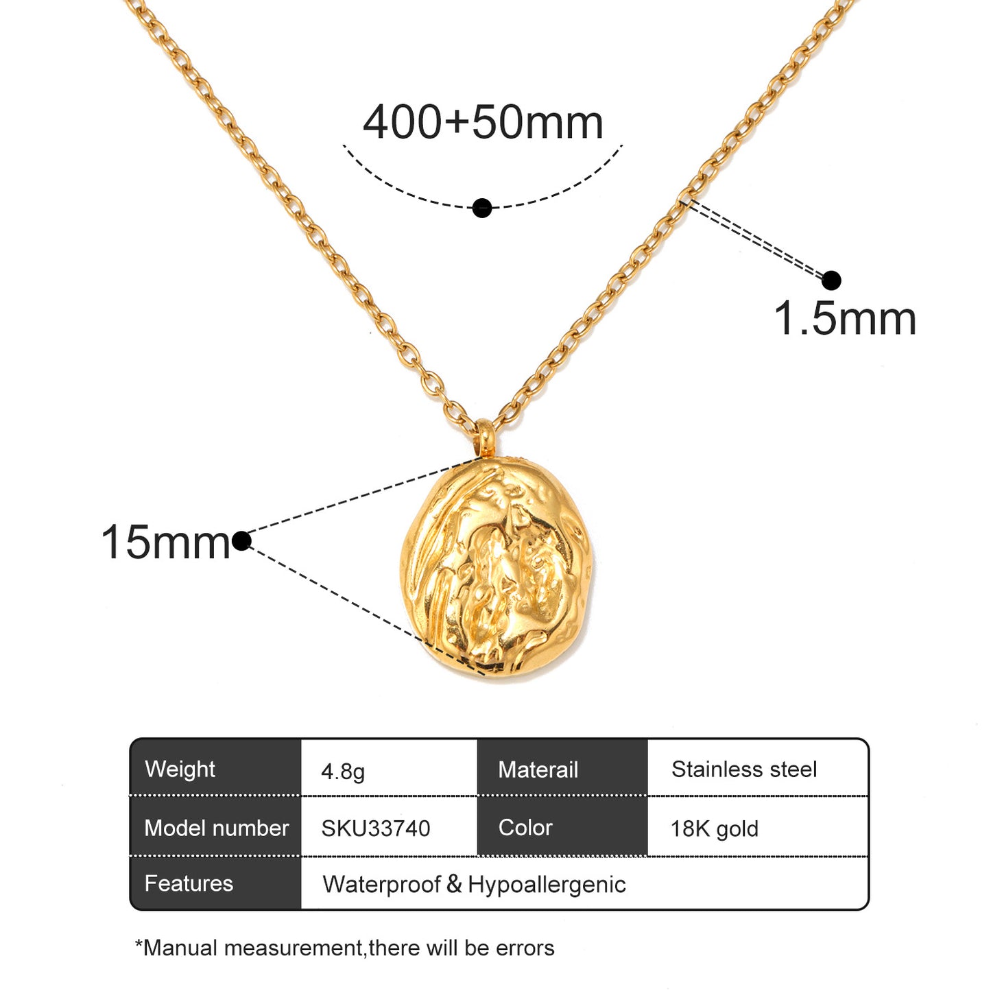 Stainless Steel Starry Sky Series Necklace