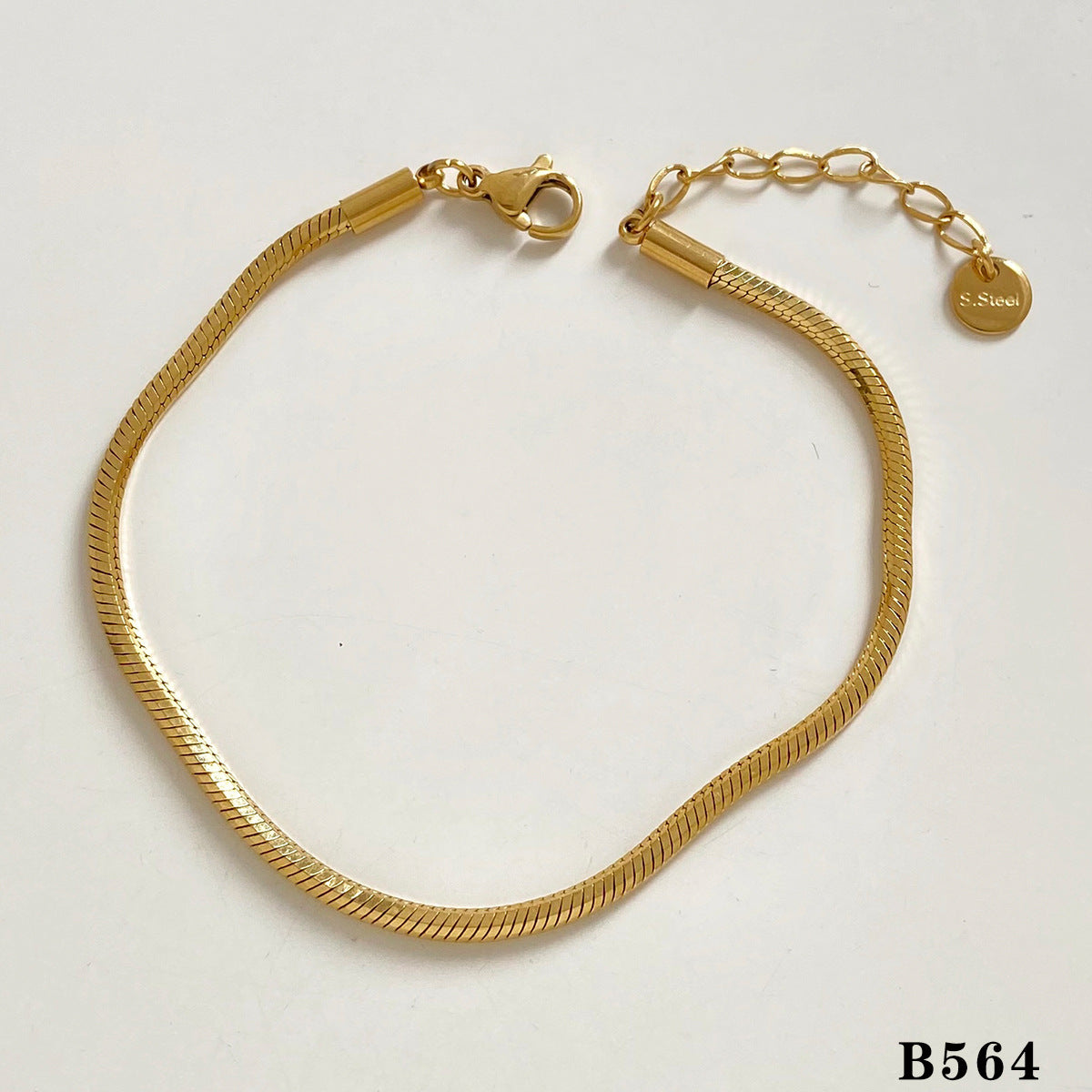 Stainless Steel Stacking Beaded Heart Bracelet